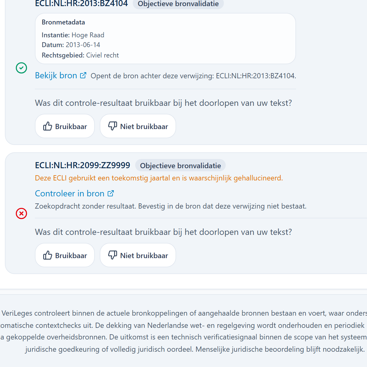 Step 4 - Verification report with signals